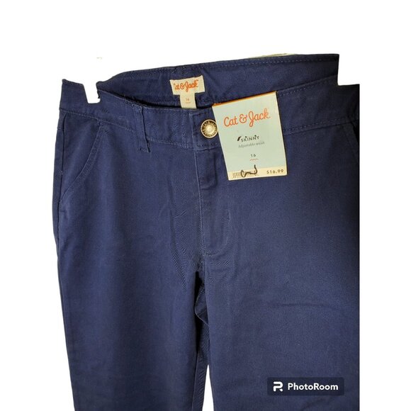Cat & Jack Girls School Uniform Pant Color Navy Blue Size 16 - Picture 3 of 4